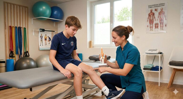 Kiné pour l’Osgood-Schlatter : utile, mais pas suffisante